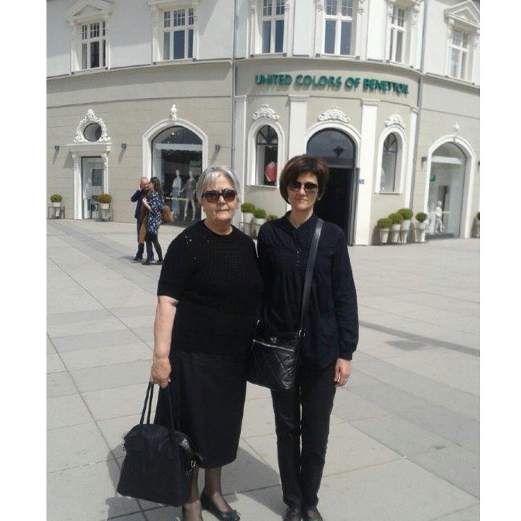 Olga Dimitrijević sa ćerkom Biljanom Spalević u poseti Prištini