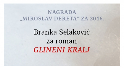 Dobitnik nagrade "Miroslav Dereta" književnica Branka Selaković